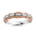 Vintage Layered Diamond Wedding Band — R1028BWP