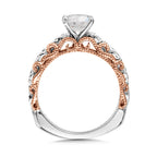 Vintage Layered Diamond Engagement Ring — R1028WP