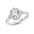 Hexagon-Shaped Halo Diamond Engagement Ring — R1029W