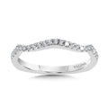 Curved Fishtail Diamond Wedding Band — R1031BW
