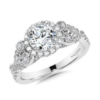 Vintage Diamond Halo Engagement Ring — R1031W