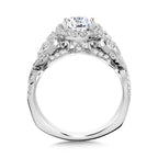 Vintage Diamond Halo Engagement Ring — R1031W