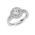 Double Halo Diamond Engagement Ring — R1034W