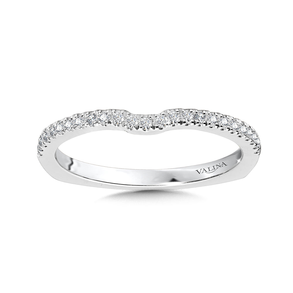 Curved Diamond Wedding Band — R1035BW