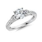 Winged Diamond Engagement Ring — R1035W