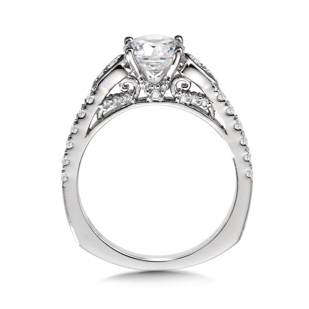 Winged Diamond Engagement Ring — R1035W
