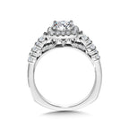 Cushion-Shaped Halo Diamond Engagement Ring — R1036W