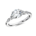 Diamond Engagement Ring With Side Stones — R1037W