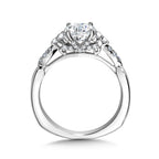 Diamond Engagement Ring With Side Stones — R1037W