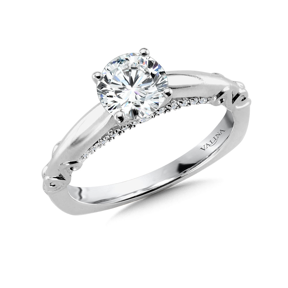 Diamond Solitaire Engagement Ring — R1040W