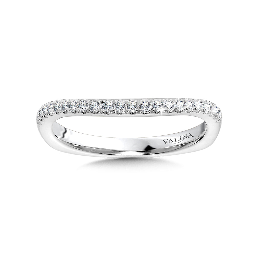 Curved Diamond Wedding Band — R1050BW