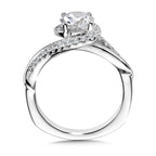 Round Spiral Diamond Engagement Ring — R1053W