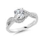 Spiral Pave Diamond Engagement Ring — R1054W