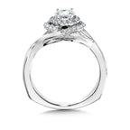 Double Halo Engagement Ring — R1055W