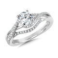 Spiral Diamond Engagement Ring — R1056W