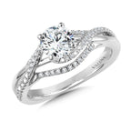 Spiral Diamond Engagement Ring — R1056W