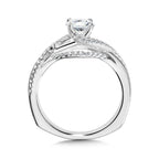 Spiral Diamond Engagement Ring — R1056W