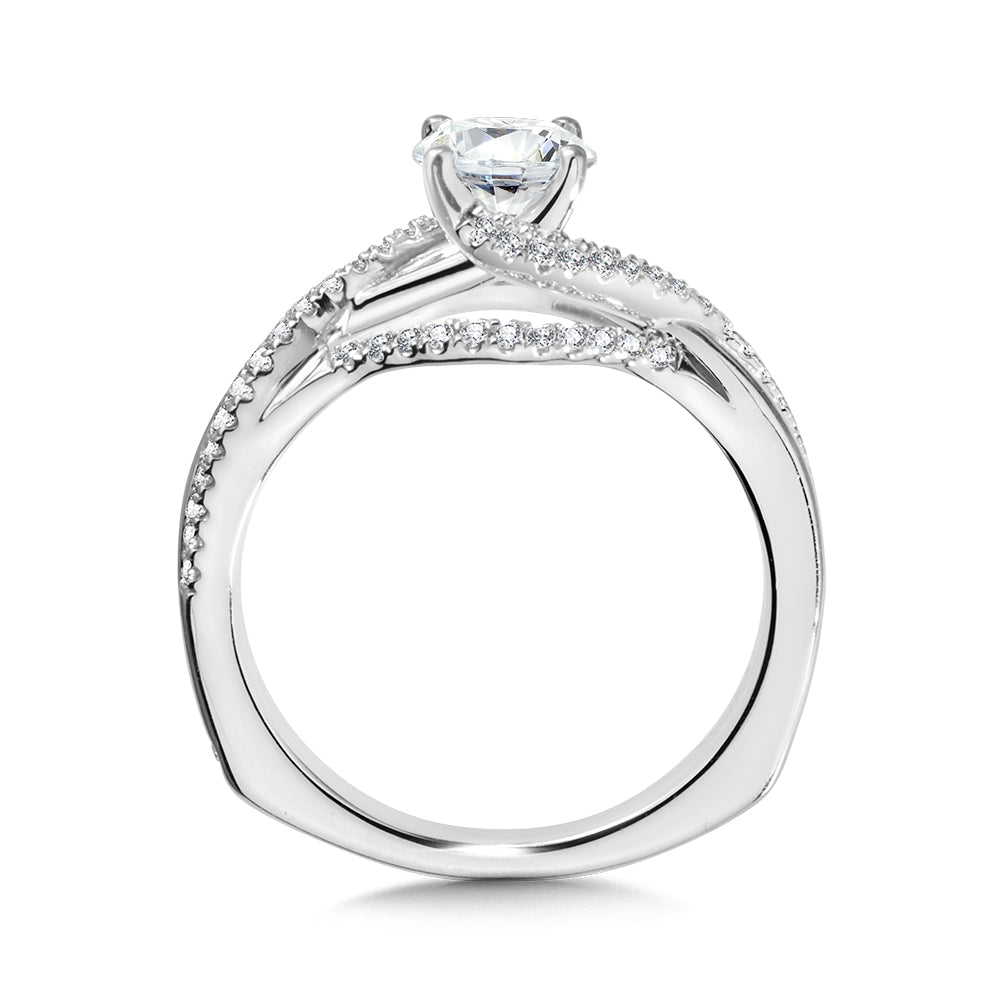 Spiral Diamond Engagement Ring — R1056W