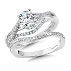 Spiral Diamond Engagement Ring — R1056W