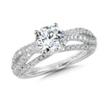 Split Shank Diamond Engagement Ring — R1057W