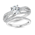 Split Shank Diamond Engagement Ring — R1057W