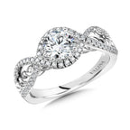 Spiral Diamond Engagement Ring — R1058W