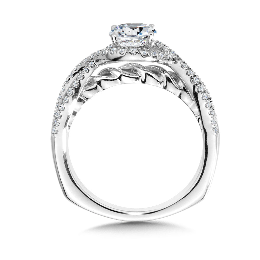 Spiral Diamond Engagement Ring — R1058W
