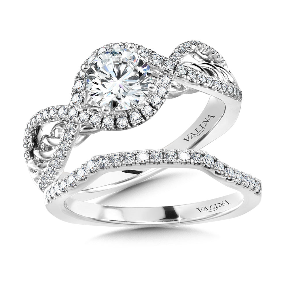 Spiral Diamond Engagement Ring — R1058W