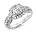 Princess-Cut Diamond Engagement Ring — R1060W