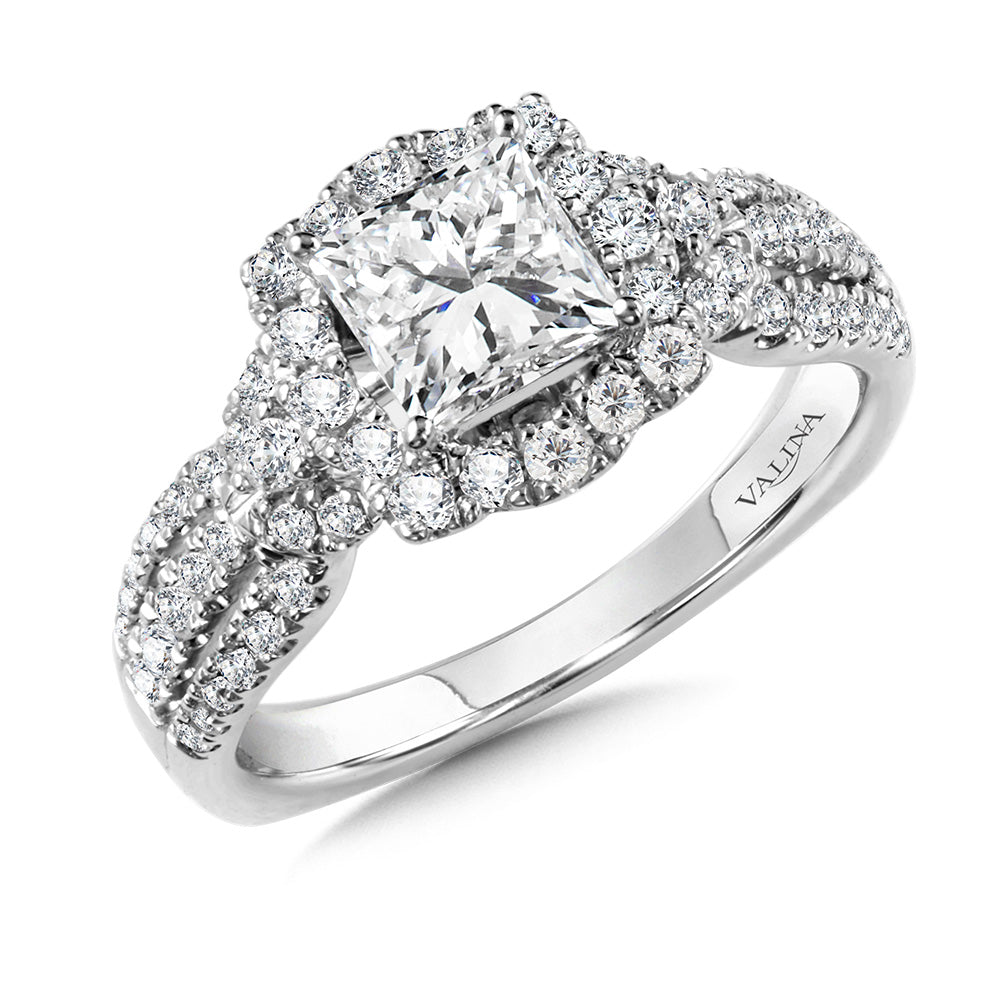 Princess-Cut Diamond Engagement Ring — R1060W