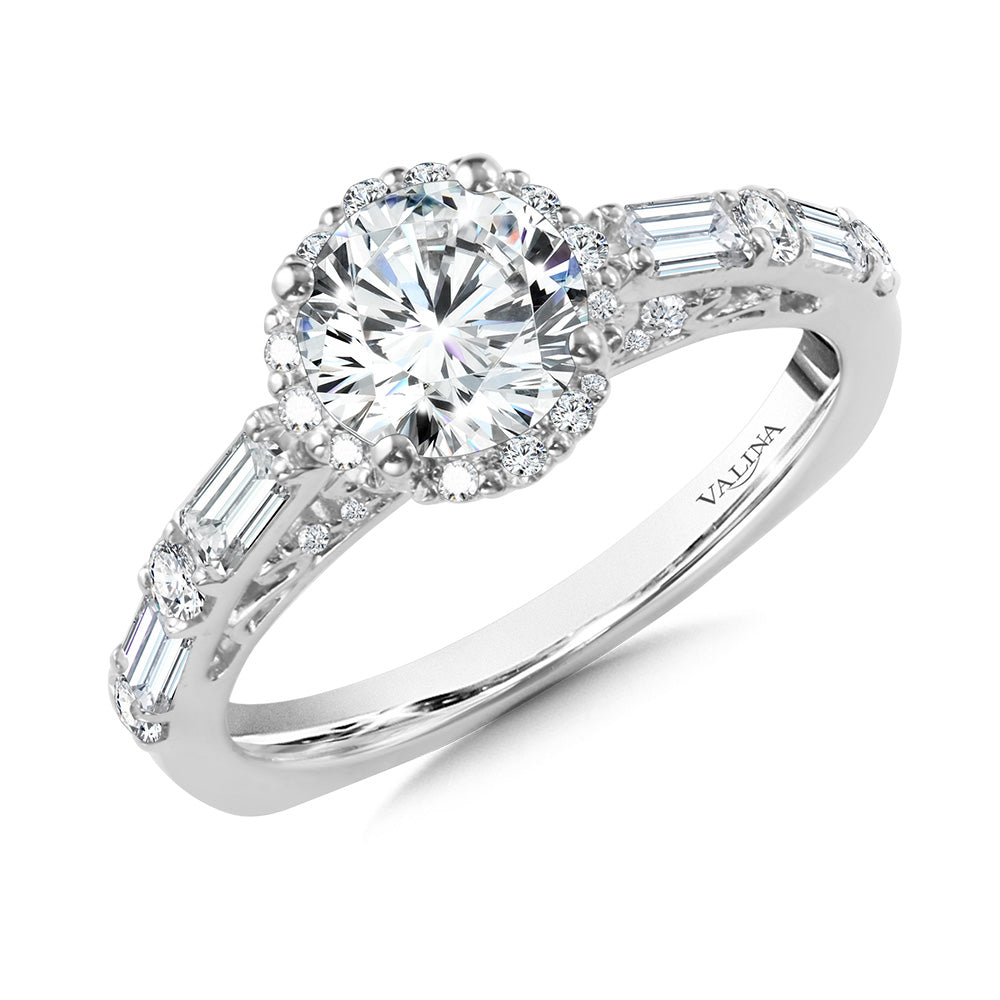 Halo Diamond Engagement Ring — R1062W