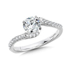 Spiral Diamond Engagement Ring — R1064W
