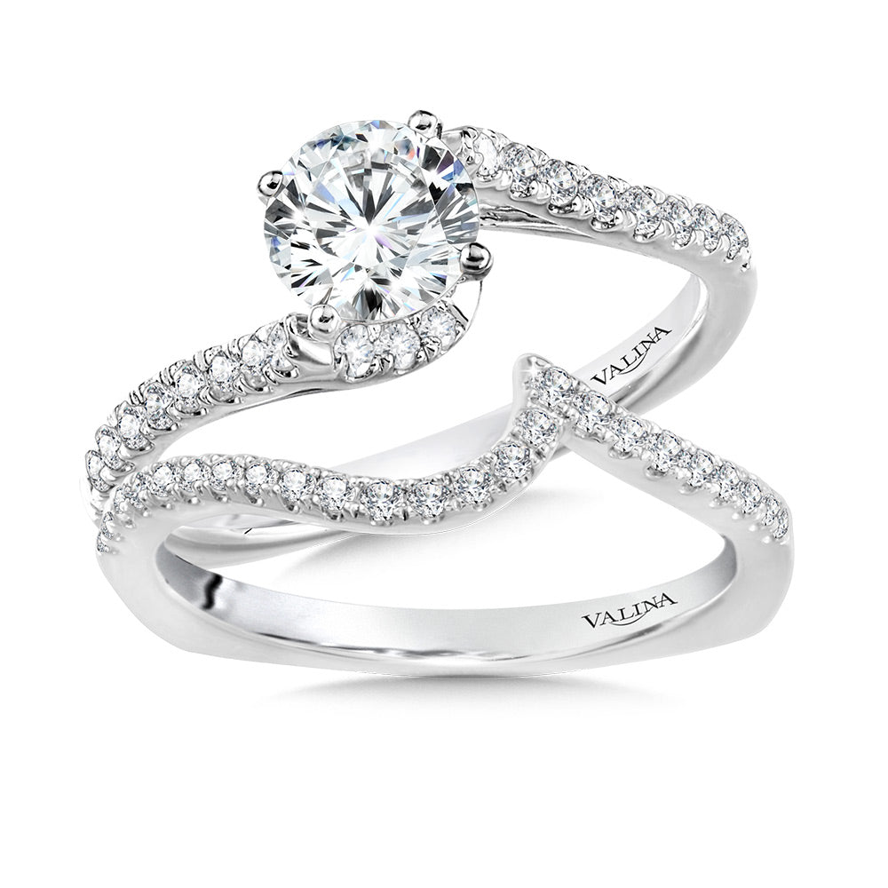 Spiral Diamond Engagement Ring — R1064W