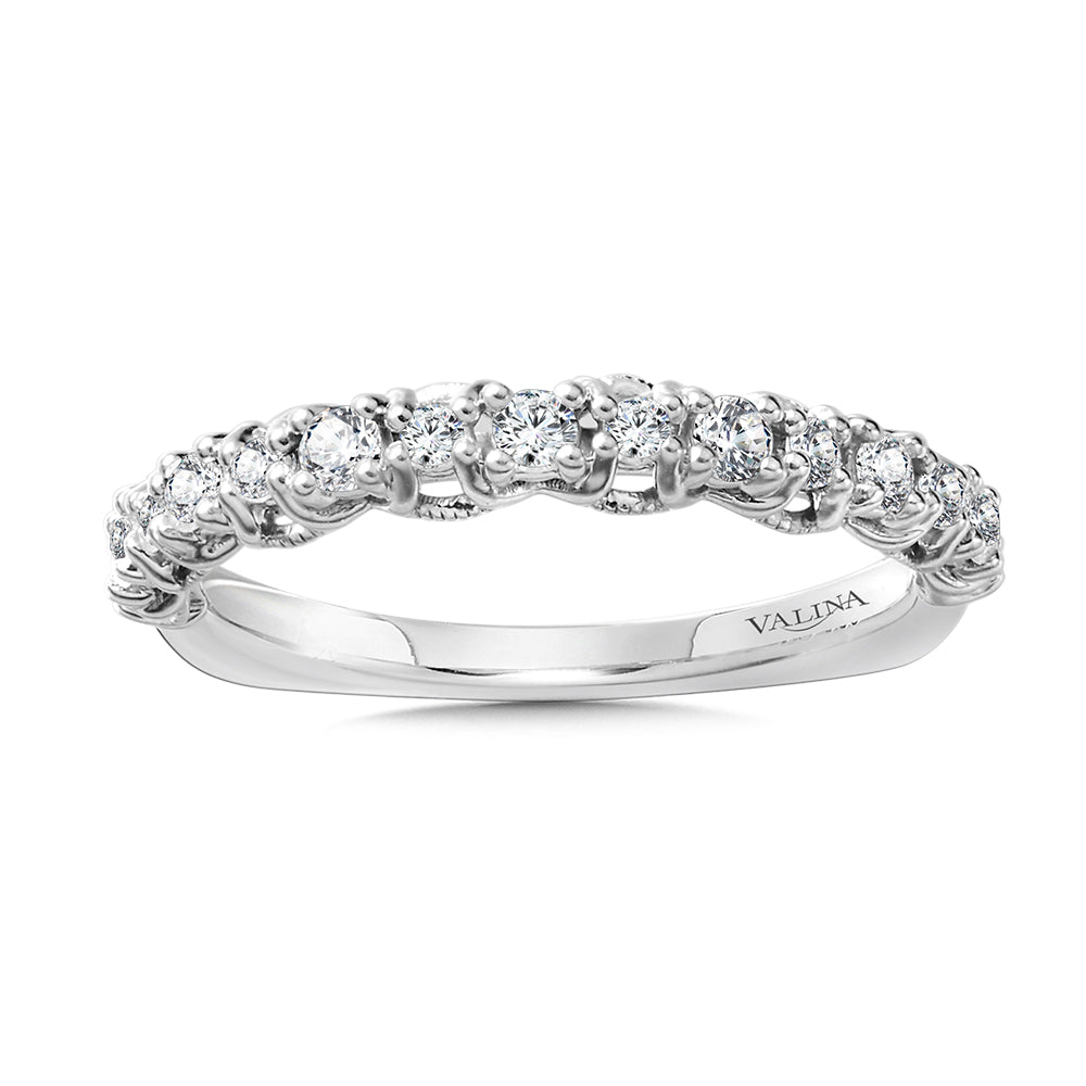Decorative Diamond Wedding Band — R1066BW