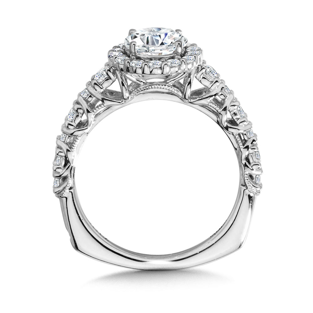 Halo Diamond Engagement Ring — R1066W