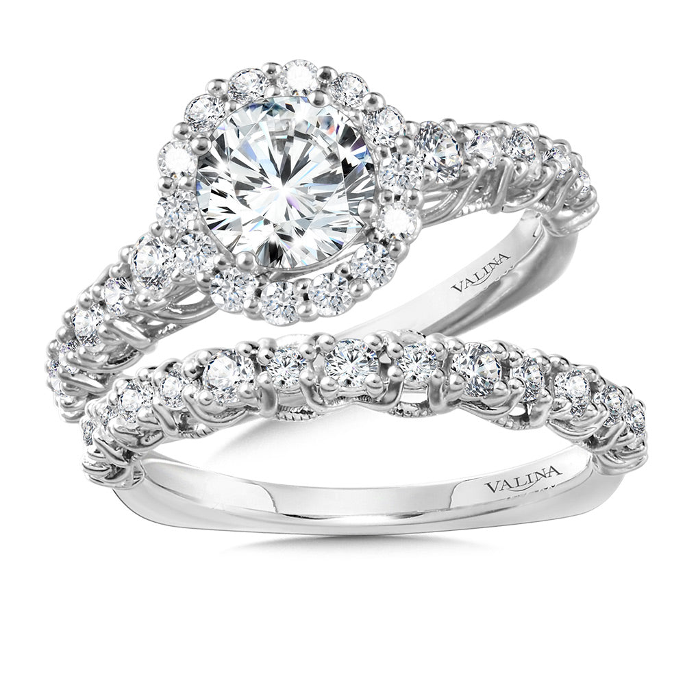 Halo Diamond Engagement Ring — R1066W