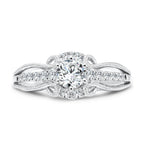 Vintage Six-Prong Milgrain Diamond Engagement Ring — R1067W