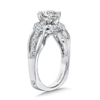 Vintage Six-Prong Milgrain Diamond Engagement Ring — R1068W