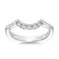Curved Milgrain Diamond Wedding Band — R1069BW