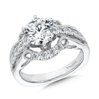 Vintage Six-Prong Milgrain Diamond Engagement Ring — R1069W