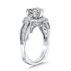 Vintage Six-Prong Milgrain Diamond Engagement Ring — R1069W