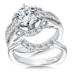 Vintage Six-Prong Milgrain Diamond Engagement Ring — R1069W