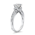 Vintage Milgrain Diamond Engagement Ring — R1070W