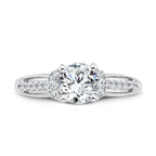 Vintage Milgrain Diamond Engagement Ring — R1070W