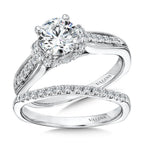 Vintage Milgrain Diamond Engagement Ring — R1070W