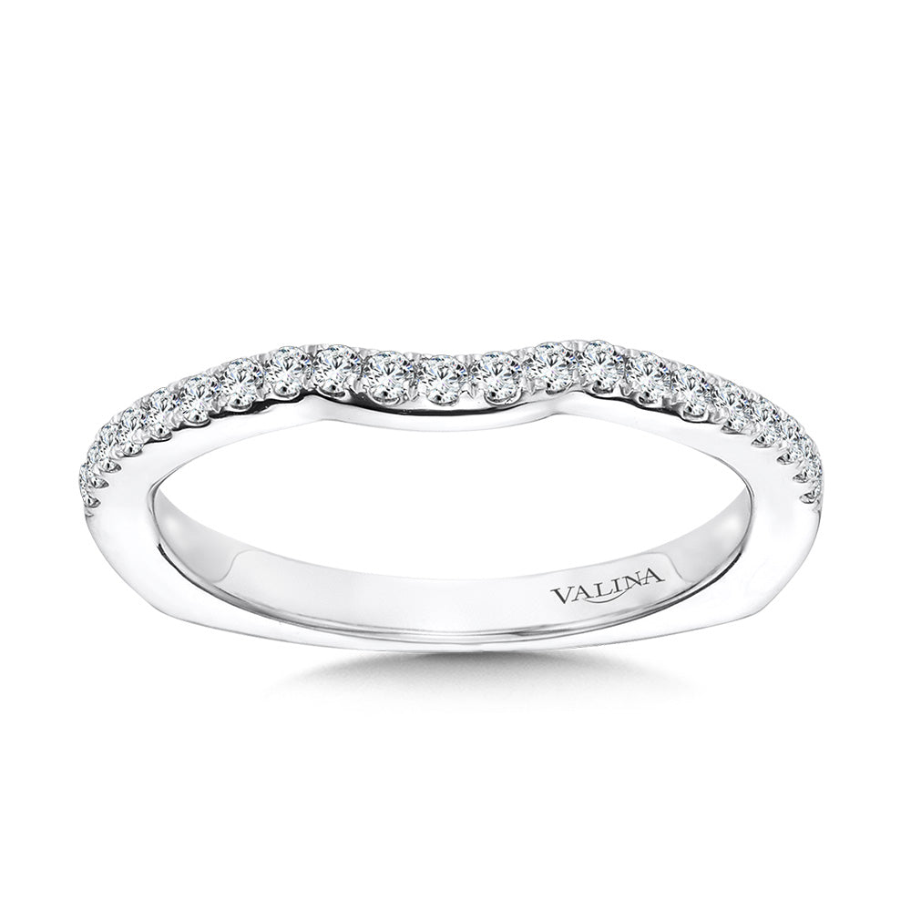 Curved Diamond Wedding Band — R1072BW