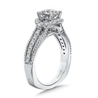 Vintage Diamond Halo Engagement Ring — R1072W