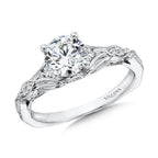 Vintage Tapered Diamond Engagement Ring — R1074W