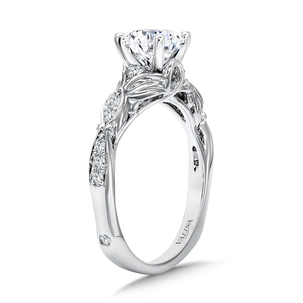 Vintage Tapered Diamond Engagement Ring — R1074W
