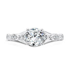 Vintage Tapered Diamond Engagement Ring — R1074W